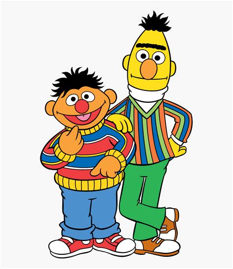 Sesame Street Bert And Ernie Cartoon , Free Transparent Clipart - ClipartKey