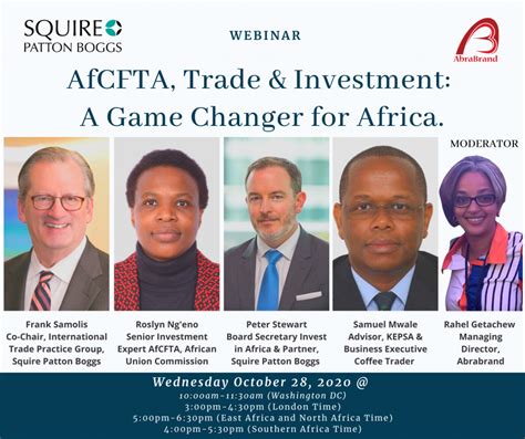 Webinar: AfCFTA, Trade & Investment- You are invited - AbraBrand ...