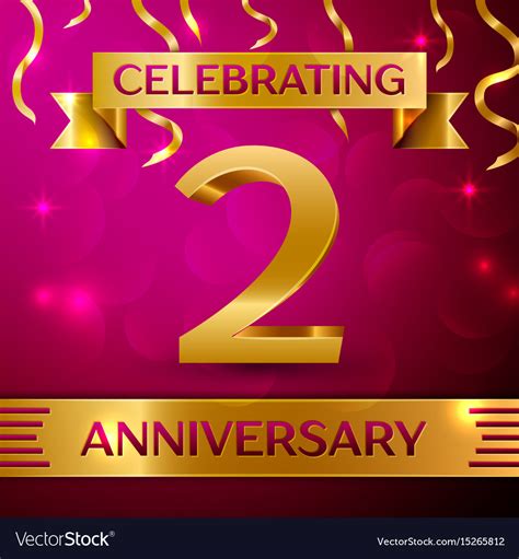 Two years anniversary celebration design Vector Image