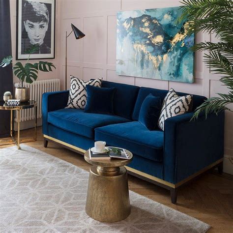 Blue Velvet Sofa Decorating Ideas | Cabinets Matttroy