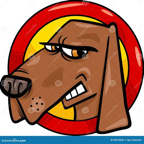 Bad Dog Sign Cartoon Illustration Royalty Free Stock Image - Image ...