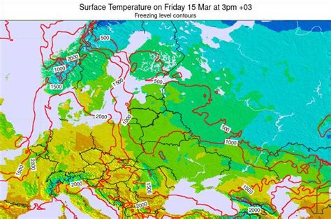 Estonia Surface Temperature on Monday 08 Mar at 3am MSK