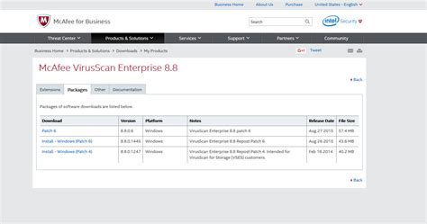 Living and breathing the world of Microsoft: Mcafee VirusScan Enterprise 8.8i Patch 6 now ...