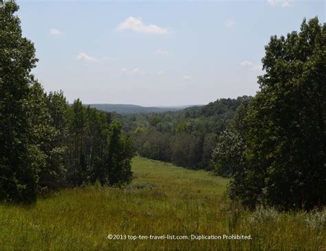 Scenic overlook on the Wildlife Viewing hiking trail at Castle Rock State Park in Oregon, IL ...