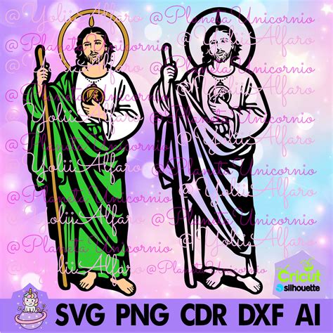 San Judas Tadeo San Juditas Saint in Svg Png Studio Dxf - Etsy