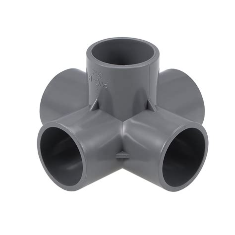 5-Way Elbow PVC Pipe Fitting,Furniture Grade,1-inch Size Tee Corner Fittings Gray 2Pcs - Walmart.com