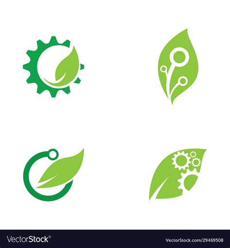 Green technology logo icon Royalty Free Vector Image