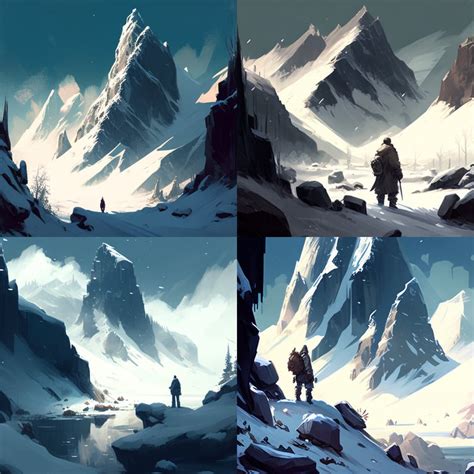 f: Snowy Mountain, Concept art