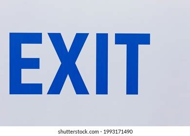 Blue Exit Sign Letters White Background Stock Photo 1993171490 ...