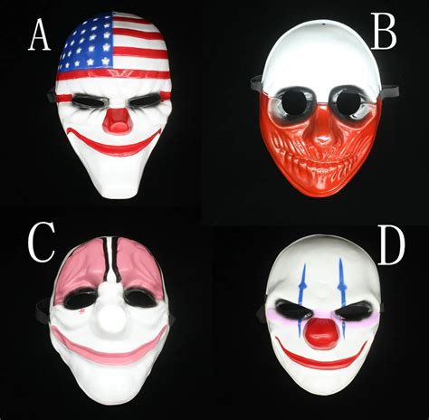 Payday 2 Mask Dallas mask/Wolf/Chains/Hoxton cosplay halloween horror ...