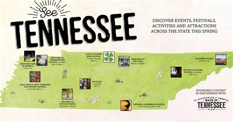 10 Places to Visit in Tennessee Spring 2019 (MAP) - Tennessee Home and Farm