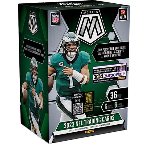 Panini 2023 Mosaic NFL Football Trading Cards Blaster Box with 6 Packs ...