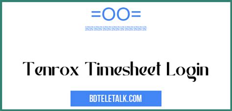 Tenrox Timesheet Login