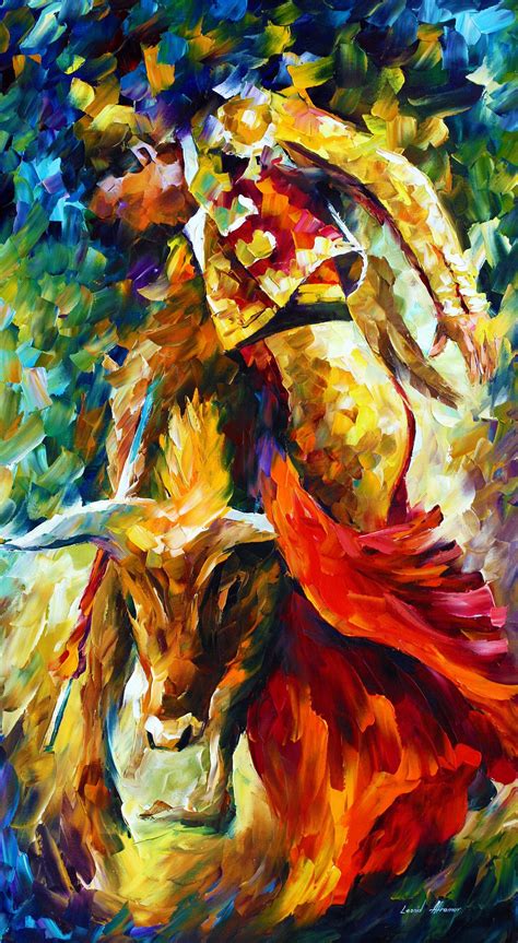 Corrida Wall Art Print Bull Artwork on Canvas by Leonid Afremov - Etsy ...