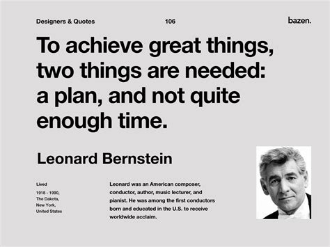 Quote - Leonard Bernstein by bazen.talks on Dribbble