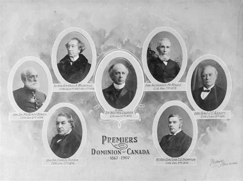 Prime Ministers of Canada, from 1867-1907 (source: Library and Archives ...