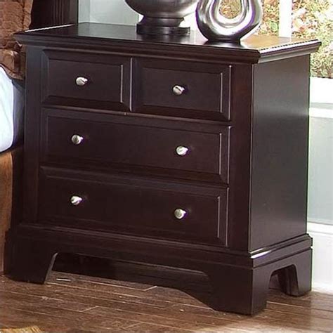 Bb4-226 Vaughan Bassett Furniture Nightstand - Merlot