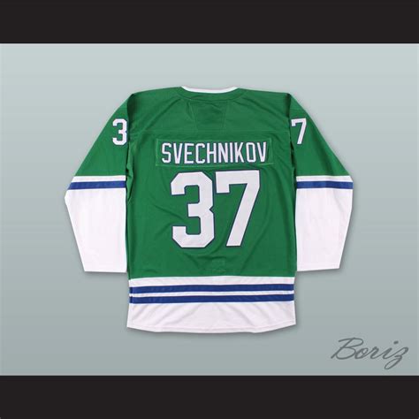 Andrei Svechnikov 37 New England Whalers Green Hockey Jersey — BORIZ