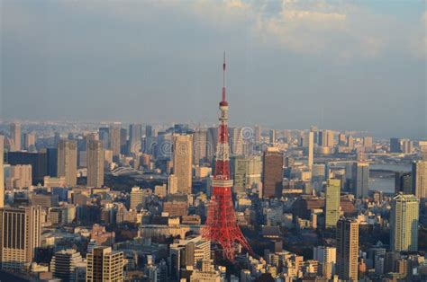 Tokyo Tower and skyline stock photo. Image of japan, modern - 96239792