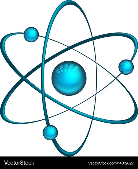 Physics atom model with electrons Royalty Free Vector Image