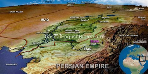 Map Persian Empire's Susa - Casual English Bible