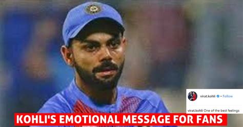 WATCH - Virat Kohli Gets Emotional After Immense Support Of Fans