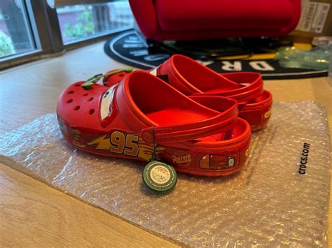 Lightning McQueen Crocs, Men's Fashion, Footwear, Flipflops and Slides ...