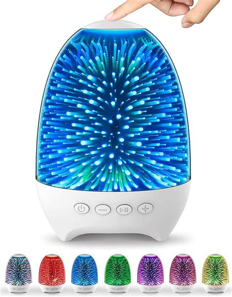 Night Light Bluetooth Speaker, 3D Glass Touch Control Bedside Lamp S609 | Buy Online in South ...