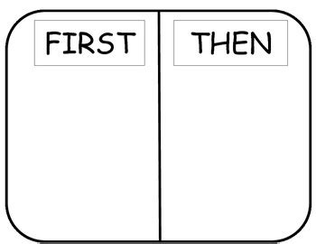 First Then Chart Printable