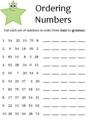 Ordering Numbers Worksheet | Basic math worksheets, Basic math, Math worksheets