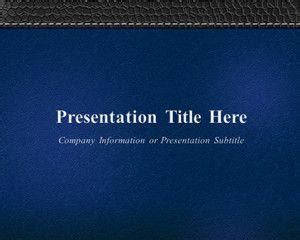 Executive Leather Blue PowerPoint Template