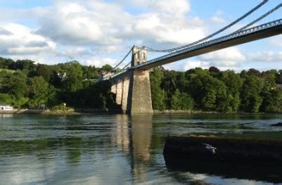 Menai Bridge a pleasant amble through town and over and under Suspension Bridge