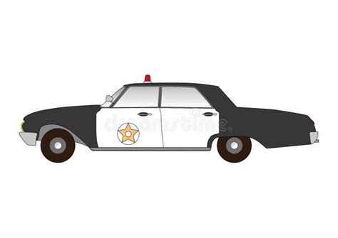 Flat Police Sheriff Cop Car Vector Auto Stock Vector - Illustration of sign, police: 64477654