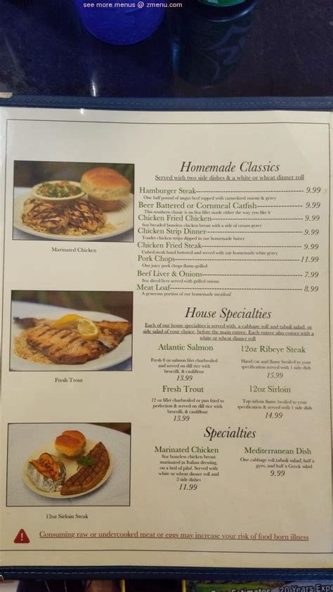 Menu at Midway Cafe, Bartlesville