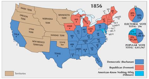 US Election of 1856 Map - GIS Geography