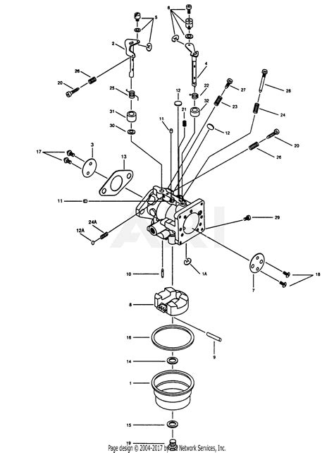 Walbro Carburetor WHG-17-1 Parts Diagram for WHG-17-1 PARTS LIST