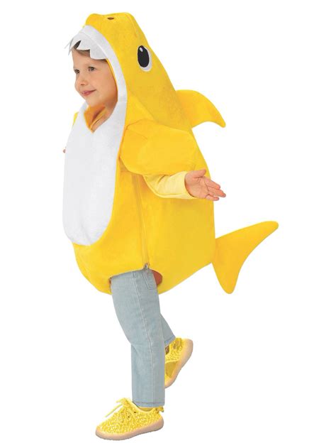 Baby Shark Deluxe Yellow Shark Pinkfong Toddler Girl Boys Costume With Sound 2-4 883028387601 | eBay