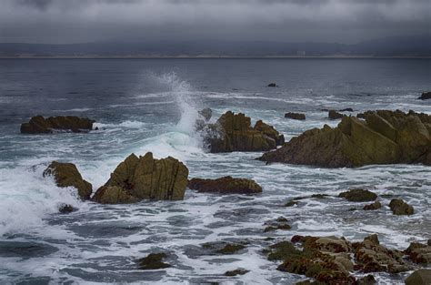 Wallpaper : ocean, California, ca, sea, USA, seascape, west, water, clouds, bay, Monterey, rocks ...