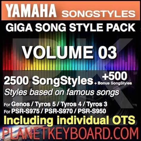 Styles Genos Yamaha Tyros Styles Yamaha PSR Styles Giga Song Style Pack ...