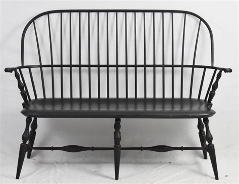 Bench Made Black Windsor Bench Settee Williamsburg Style #Unbranded # ...