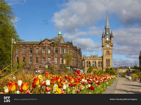 Renfrew Town Hall and Centre, Renfrewshire, Scotland, United Kingdom ...