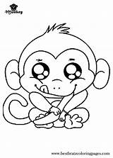 Cute monkey coloring pages To Download And Print For Free sketch template