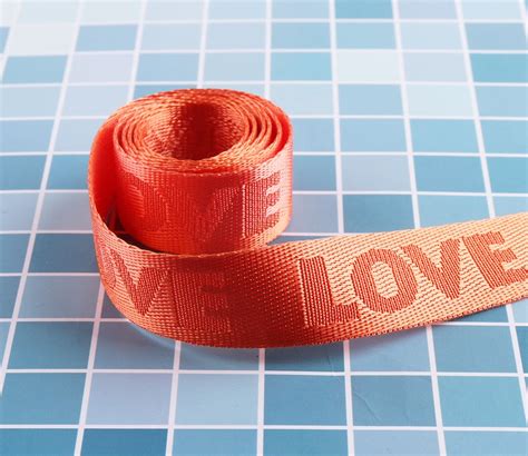 25mm Cotton Webbing Orange color 1'' Love | Etsy