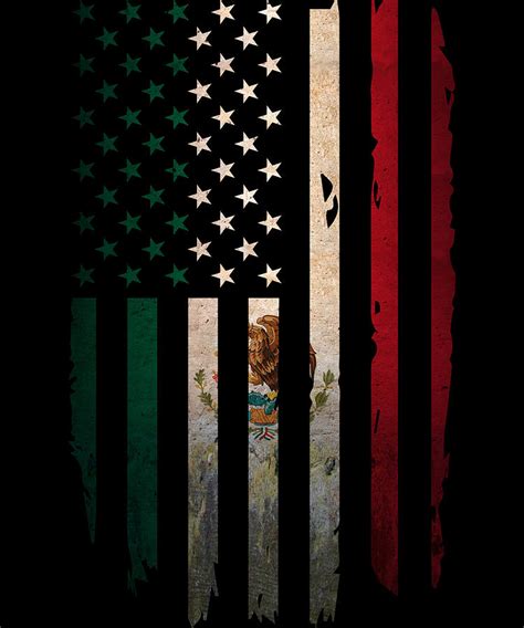 Mexico Mexican American Flag Digital Art by Michael S - Pixels