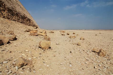 Pyramids in Dahshur, Sahara Desert, Egypt Stock Photo - Image of ...