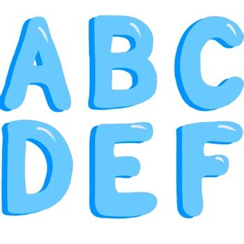 Bubble Alphabet Letters Clipart - Personal Use by Gabrielle Schmidt