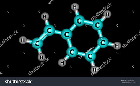 Ilustrasi Stok Styrene Organic Compound Chemical Formula C6h5chch2 ...