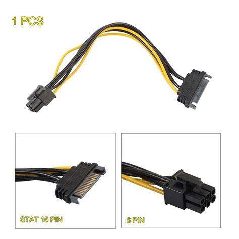 Jual KABEL ADAPTER SATA MALE TO MOLEX 6 PIN PCIE VGA | Shopee Indonesia