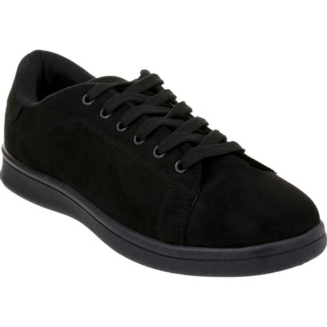 B Collection Women's Microsuede Lace Up Canvas Shoes - Black - Size 10 ...