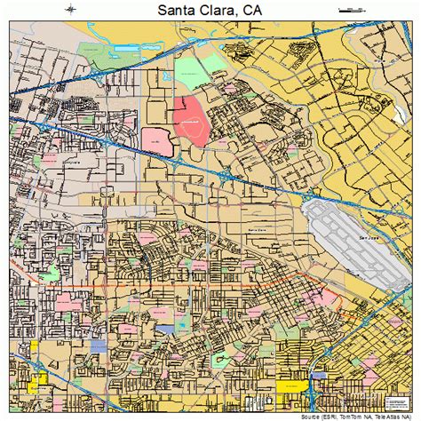 Santa Clara California Street Map 0669084